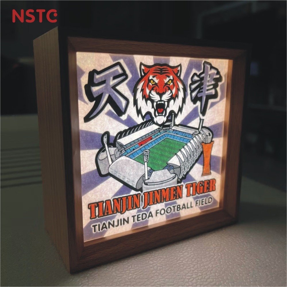NSTCオリジナルパターンの夜景雰囲気ライト天津金門タイガースのファンはTEDAフットボールスタジアム周辺の文化と創造を供給します