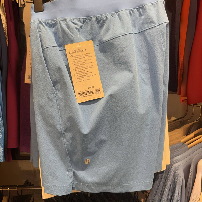 Canadian Direct Mail Lululemon Zeroed in Short Men's Shorts Sports Pants Fitness Shorts