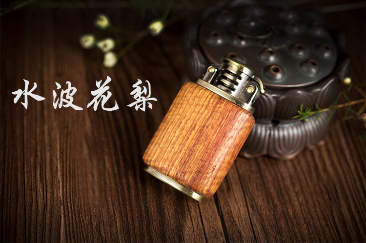 Gỗ Zorro dầu hỏa nhẹ hơn gỗ hồng mộc kiểu cũ tinh khiết đồng sáng tạo bộ sưu tập đồ cổ lớp chín cửa cũ - Bật lửa bật lửa dầu ngày xưa