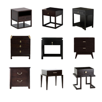 Bedside table simple modern light luxury solid wood side cabinet New Chinese style simple Europe multi-function free installation bedroom storage furniture