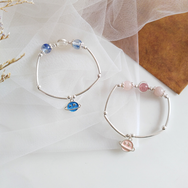 Nhật Bản và Hàn Quốc khí chất tối giản cô gái mơ mộng vòng tay mặt trăng thời trang kết cấu kim loại hoang dã 婉 về trang sức công chúa - Vòng đeo tay Clasp vòng đá