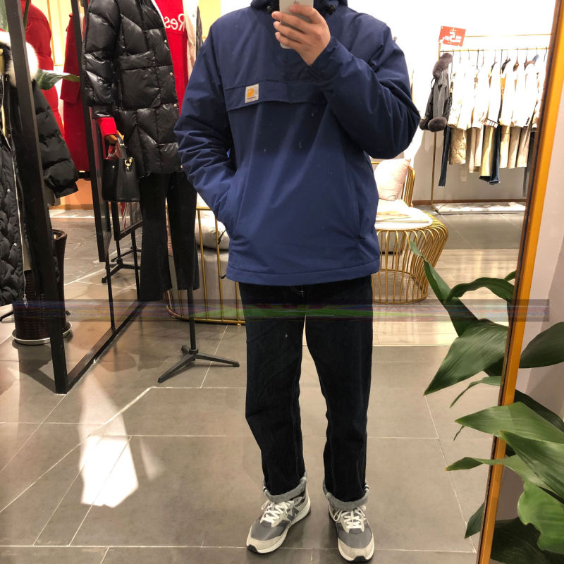Spot Carhartt Wip Visner Pullover Autumn and Winter Dark Blue Thick Velvet Jacket Spot Carhartt Wip Visner Pullover Autumn and Winter Dark Blue Thick Velvet Jacket