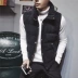 Mùa đông nam mới xuống cotton vest nam tự canh vest không tay áo đứng cổ áo vest thanh niên ấm áp ao khoac vest nam Áo vest cotton