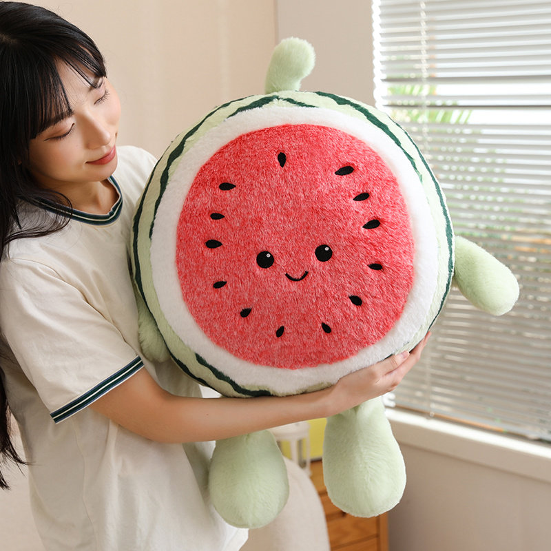 watermelon plush pillow detail image 1