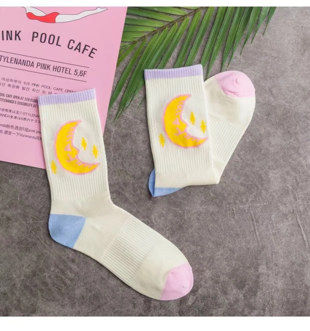 Vớ Nhật Bản nữ moon girl dễ thương hoạt hình hoang dã vớ vớ Phiên bản tiếng Hàn của vớ cotton