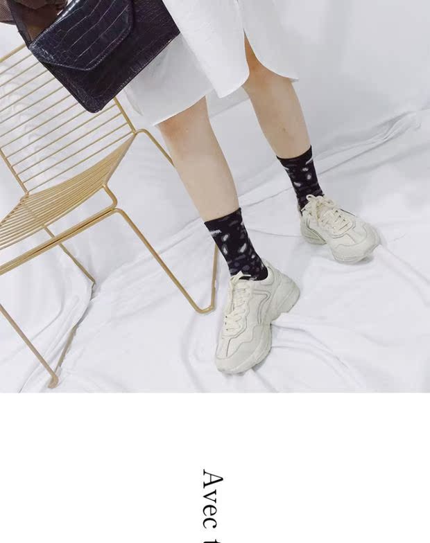 Xu hướng mạng màu đỏ Hàn Quốc Dongdaemun mùa thu và mùa đông vớ da báo mới trong ống cotton vớ nữ đại học các loại quần tất
