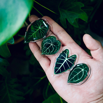 Orange star high light Klein crystal flower candle brooch begonia badge emperor shield leaf coleus taro hot planting around