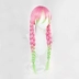 Lưỡi quỷ hủy diệt của Daier Đền Ganlu Mật ong Kính tình yêu Trụ cột Hai màu Gradient Bold Twist Braid Cosplay Wig - Cosplay