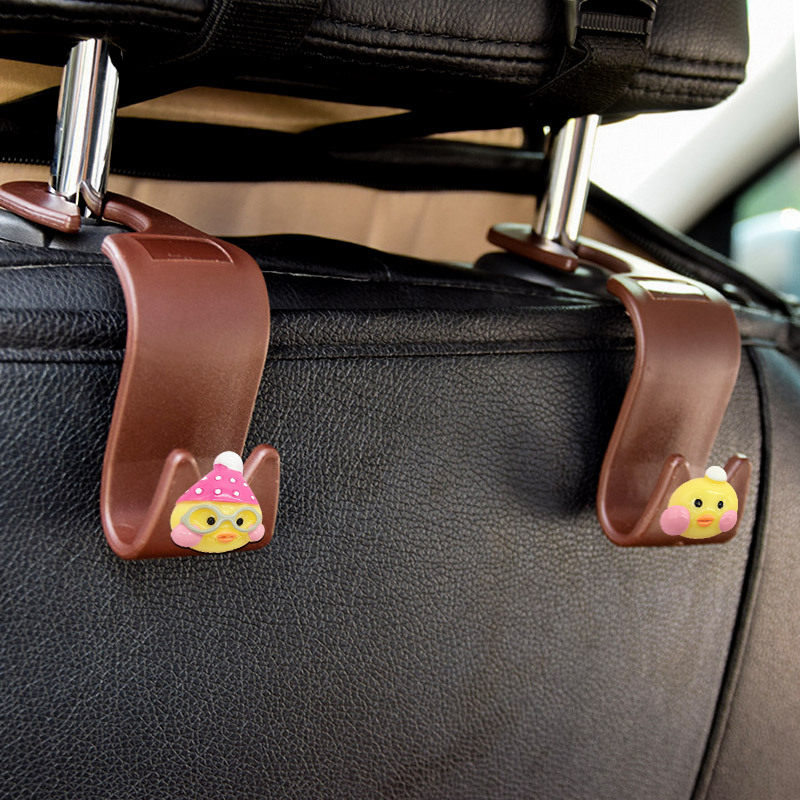 Car Seat Hook Cartoon Creative Multifunction Mobile Phone Holder Rear Chair Back Car Hook Cute On-board Hook