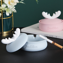 Nordic home ashtray personality cute trend coffee table with lid resin desktop simple home decorations ornaments