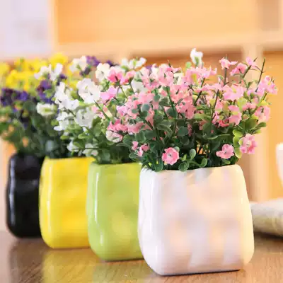 Daisy star silk flower fake flower plastic simulation flower living room partition decoration floral set pastoral small potted plants