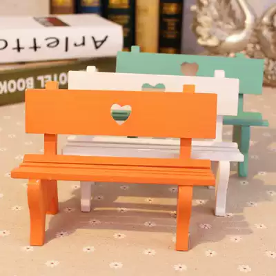 ZAKKA park log love seat chair hanging foot doll stool shooting props creative crafts decoration