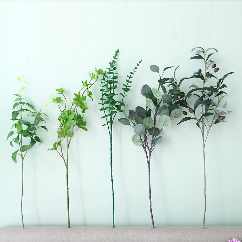 Simulation flower leaves green plant green plant Egarli fruit living room with floor decorated flower bouquet flower plastic fake flower