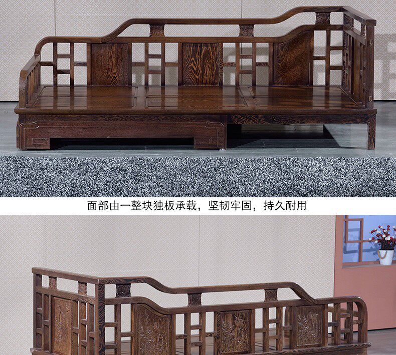 Махогани диван 红木家具鸡翅木新中式沙发家具客厅组合贵妃转角沙发实木整装沙发 Red palace furniture