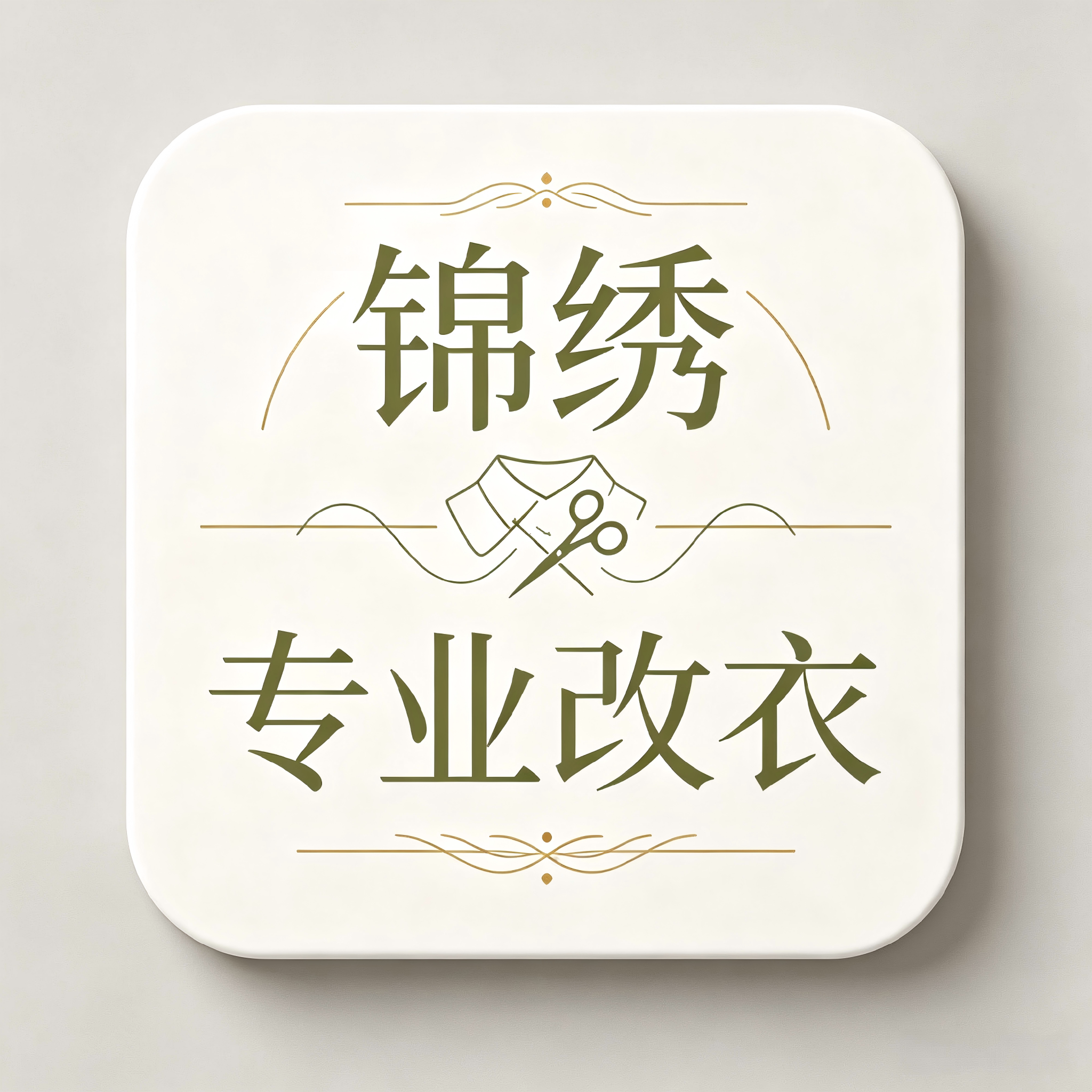 锦绣改衣专业修改各式衣服羽绒服填充的LOGO