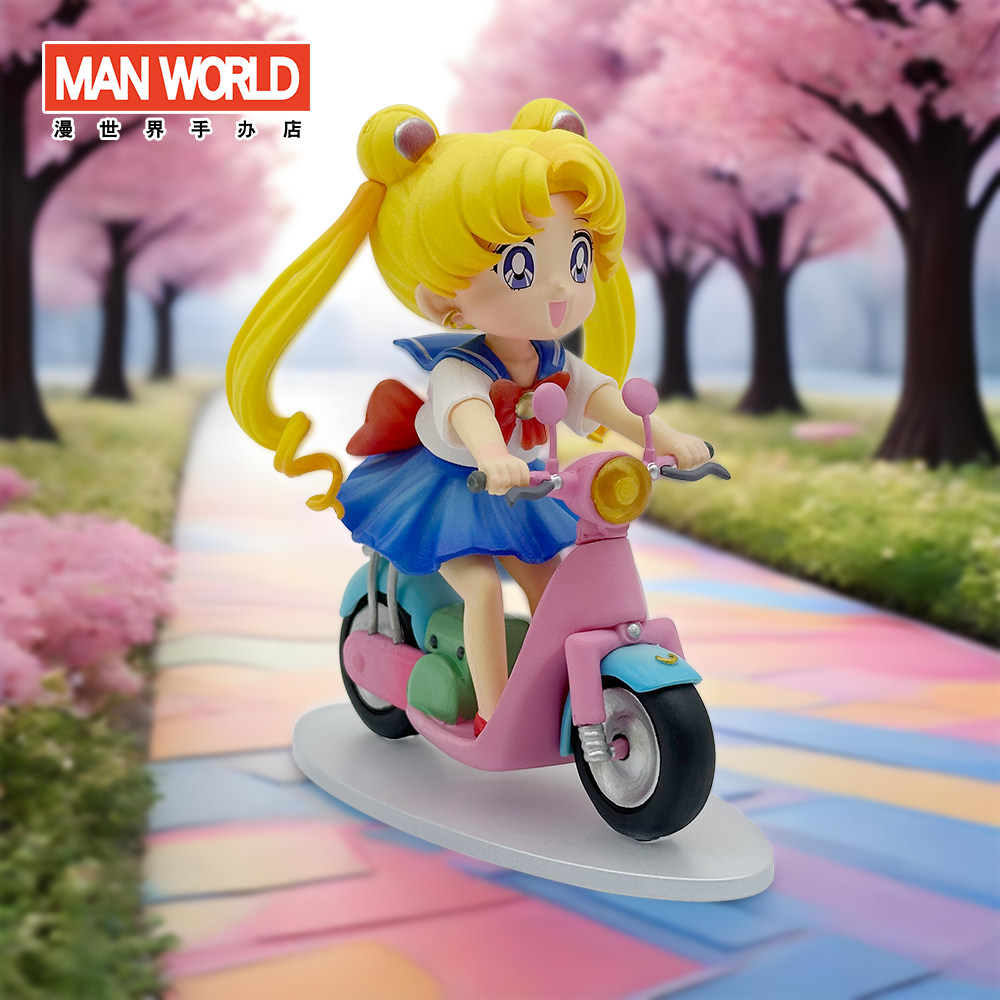 Sailor Moon Electric Scooter Tsukino Usagi Figure Ornament Model Chassis Desktop Decoration Small Gift