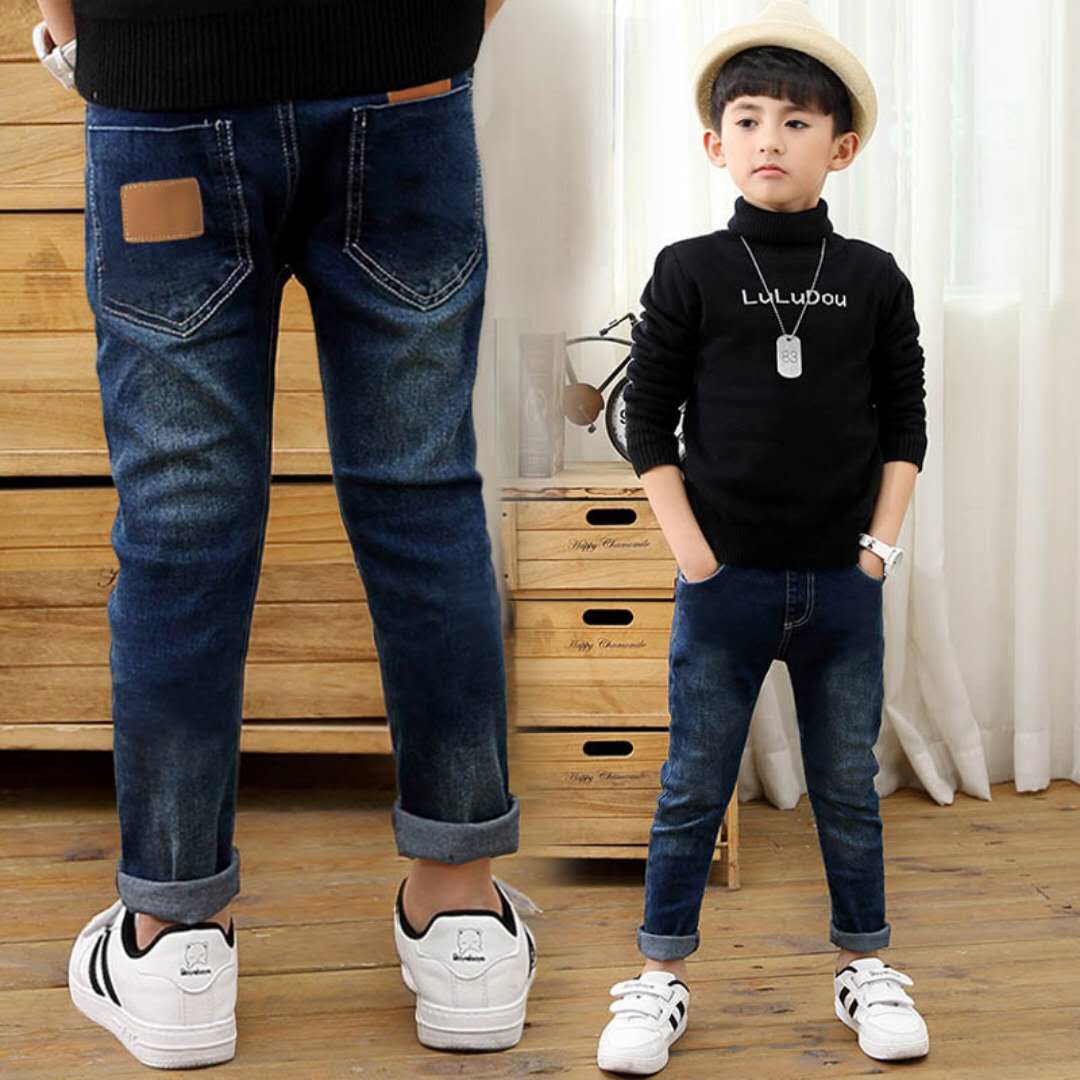 4 bé trai 5 quần jean 6 quần áo trẻ em 10 quần trẻ em 8 bé trai 9 tuổi xuân hè mới 12 Slim 2018 quần áo trẻ sơ sinh