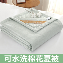 Pure colour cotton summer cool quilted by machine washable single double summer quilted by air conditioning by spring and autumn-thin quilt Summer summer