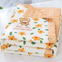 Summer cool is pure cotton all-cotton thin quilt air conditioned by four pieces of machine washing singles singles Summer by children