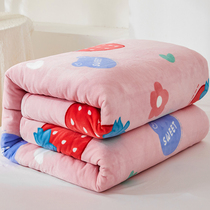 Milk Suede Quilt Winter Quilt With Coral Fleece Single Double New Frontier Cotton Quilted By Students Dormitory Warm Thickening Quilt by Core Winter