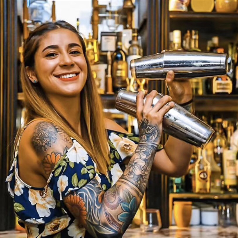 Bar Raiders American Boston two-stage shaker Shaker imported high-quality stainless steel fancy bartending hall