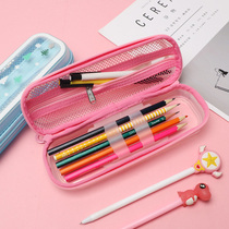 ins quicksand stationery box junior high school student pencil case cute pencil with boys and girls creative stationery bag