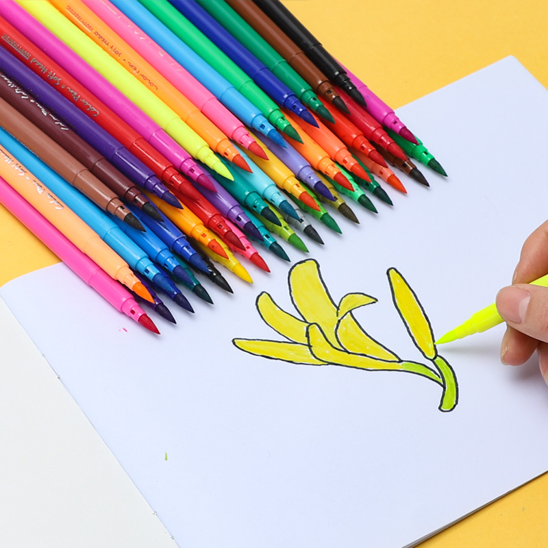 Soft Head Watercolor Pen 48 Color Washable Painting Suit Students Color Graffiti Drawing Pen Fine Art Graffiti Painted Pen
