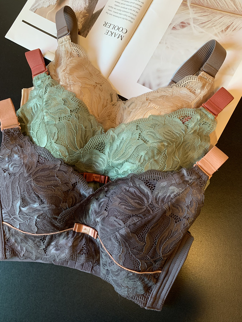 Good to wear crying ; the whole box exports Thailand latex steelless ring bra gathering thin section to collect breast adjustment bra