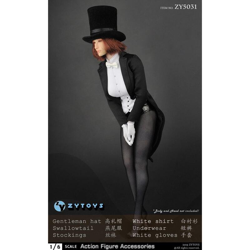 In Stock Zytoys 1/6 Scale Zy5031 Women's Swallowtail Suit Clothing Set Swallowtail In Stock Zytoys 1/6 Scale Zy5031 Women's Swallowtail Suit Clothing Set Swallowtail