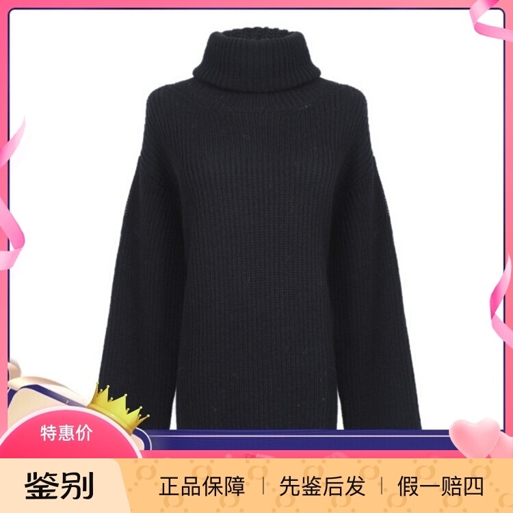 In Stock Red Valentino Women's Black Turtleneck Sweater Sr0Kcc03 4Mu