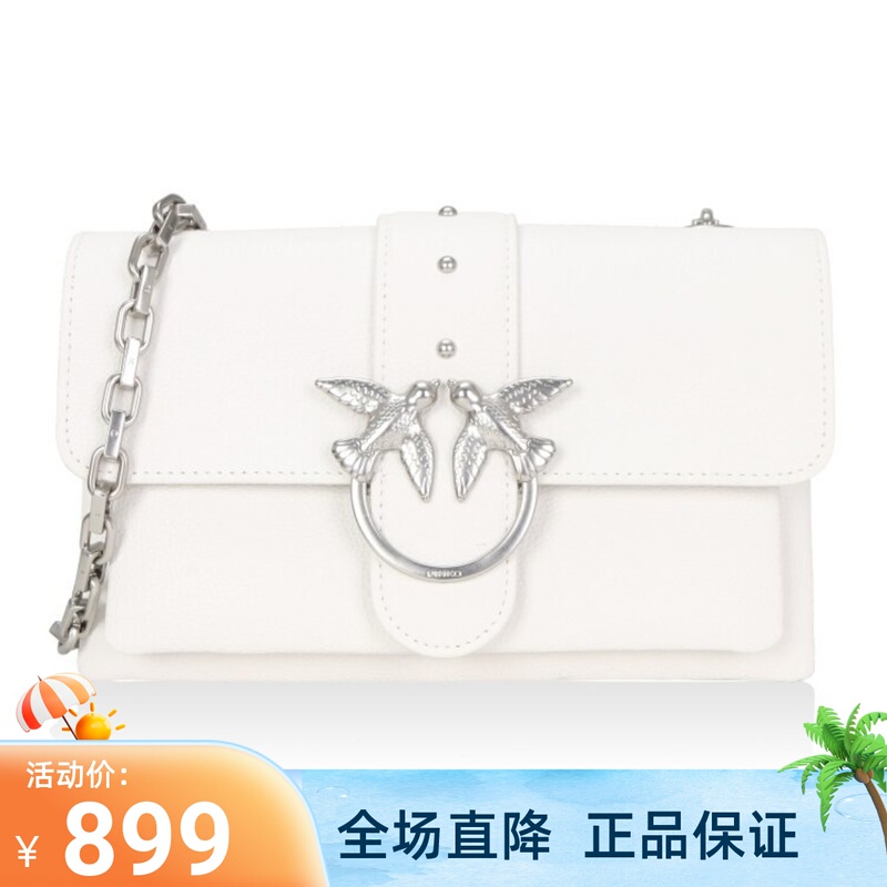 【Special Discount】Pinko Swallow Bag Women's Chain Shoulder Crossbody Bag Swallow Bag 1P21M2