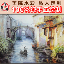 Watercolor painting custom hand-painted European living room decorative painting figure portrait landscape sketch color lead gouache color oil painting