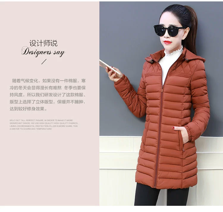 Quần áo cotton nữ 2018 mùa đông mới Slim Thời trang Hàn Quốc dày lên trong những chiếc áo bà mẹ chất liệu cotton.
