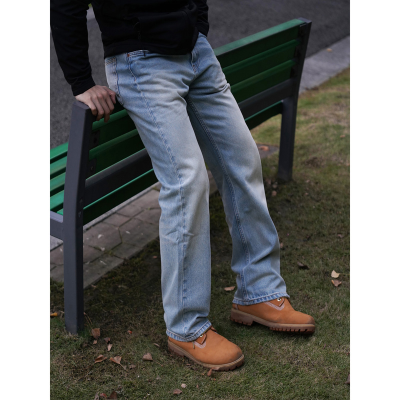 【Shell Breaking Plan】American-Made Kanglong 14.25 oz 505 Straight-Leg American-Style Indigo-Dyed Coarse Twill Jeans