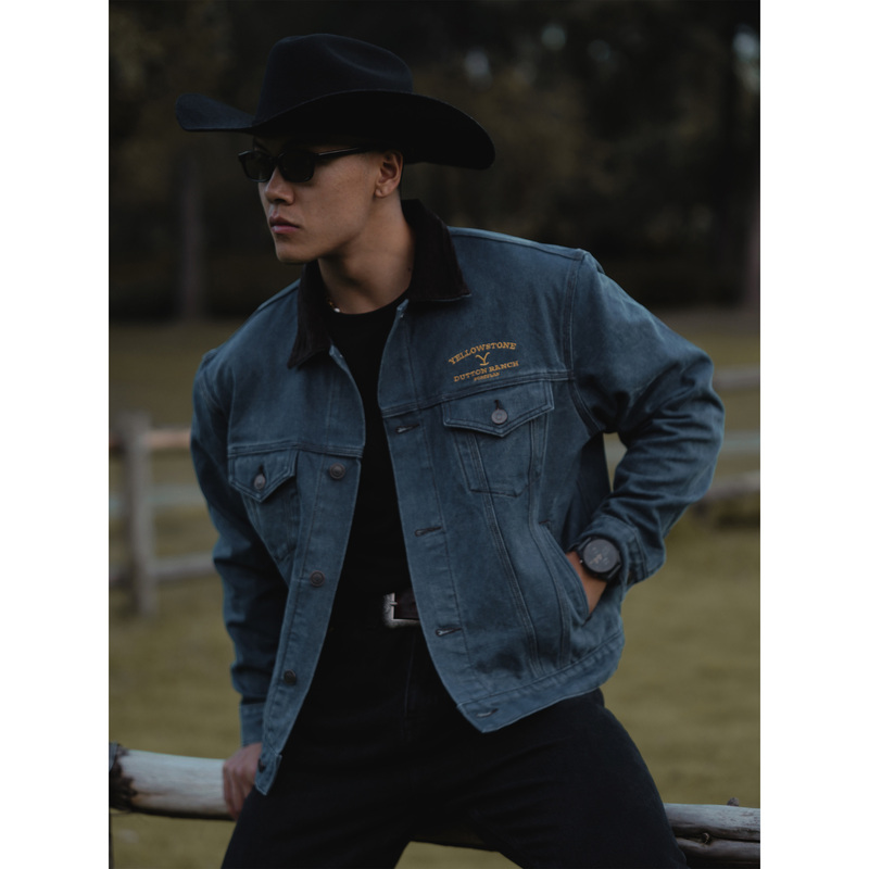 【Pokoplan】Canvas Yellowstone Autumn/Winter Heavyweight Canvas Embroidered Tough Western Canvas Jacket 【Pokoplan】Canvas Yellowstone Autumn/Winter Heavyweight Canvas Embroidered Tough Western Canvas Jacket
