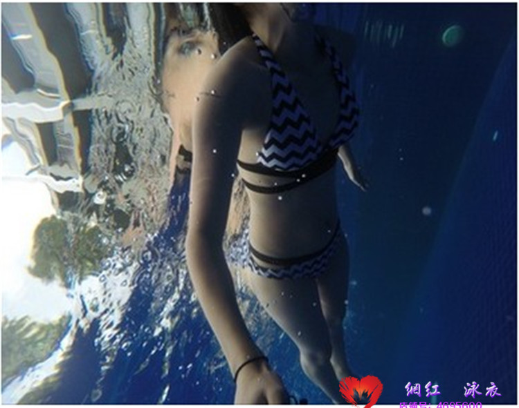 Châu Âu và Hoa Kỳ bikini áo tắm sọc tam giác gợi cảm ngực nhỏ tụ tập quần bơi nữ chia bãi biển - Bikinis bộ đồ tắm