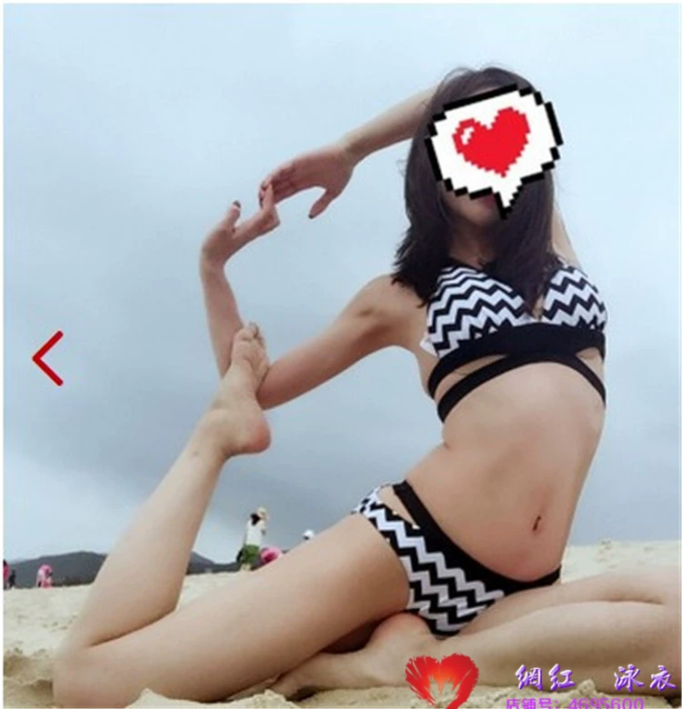 Châu Âu và Hoa Kỳ bikini áo tắm sọc tam giác gợi cảm ngực nhỏ tụ tập quần bơi nữ chia bãi biển - Bikinis