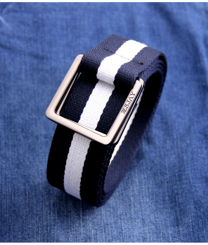 Chiến thuật Bird Double Ring Buckle Belt Sports Belt đai nam Belt Belt Double Buckle Belt Thanh niên Hàn Quốc Trung học Thắt lưng học sinh thắt lưng bộ đội