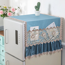 Eurostyle Refrigerator Towel Cloth Art Lace Washing Machine Cover Towels Home Dust-Proof Refrigerator Cover Cloth Drum Washing Machine Universal Scarves