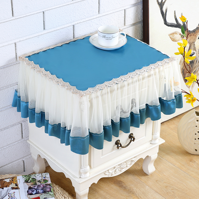 Simple bedside table cover towel cover cloth bedside table cover multi-purpose cover cloth bedroom dirty-resistant modern fabric lace dust cover