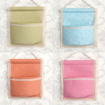 Hanging Bag Cashier Bag Wall Hanging Cloth Art Cotton Linen Containing Hanging Bag Door Rear Things Hanging Bag Multilayer Hanging Pocket Storage Bag
