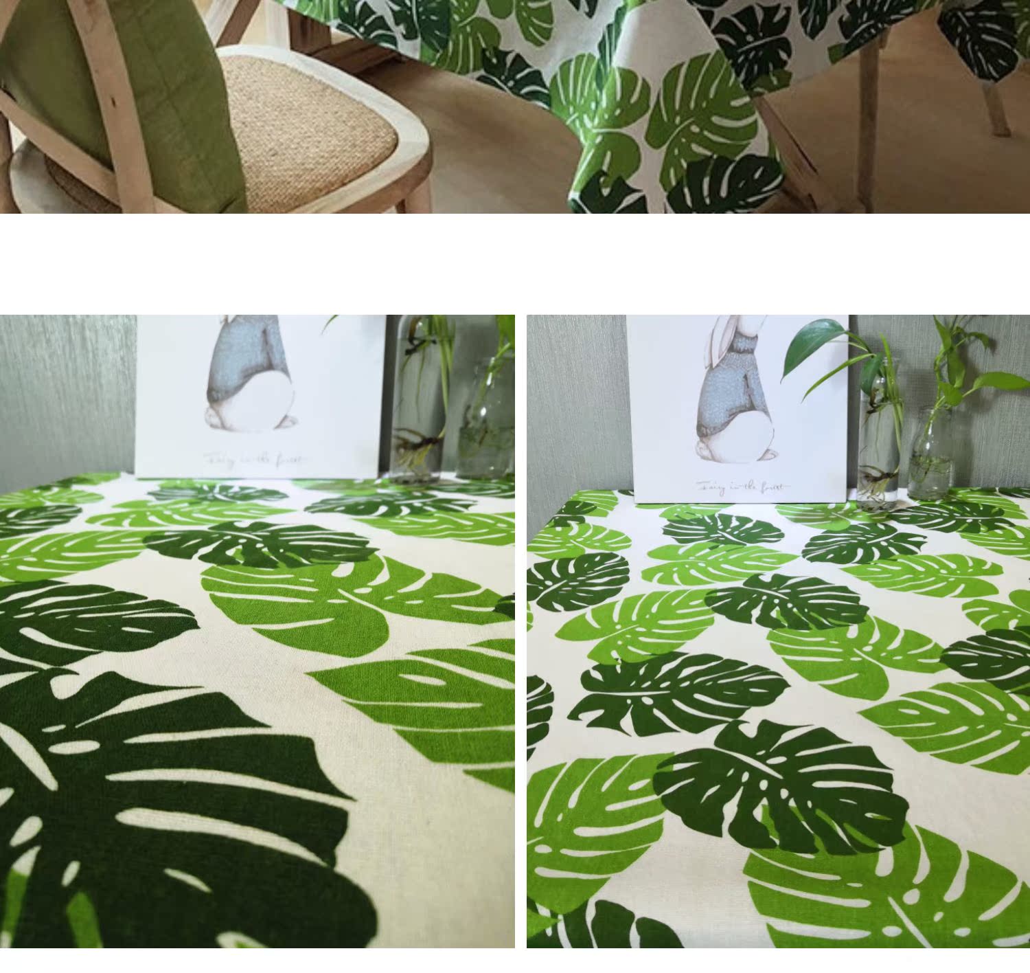 Rùa đỏ trở lại tre xanh cây xanh Bắc Âu mục vụ gió in khăn trải bàn ảnh nền cuốn sách văn học bàn cà phê trang trí vải - Khăn trải bàn khăn trãi bàn