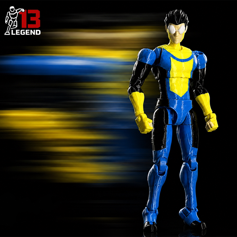 Thirteen Legends Workshop Invincible Hero Figure Retro Mark Battle Version 3D Printed Multi-Joint Movable Gift