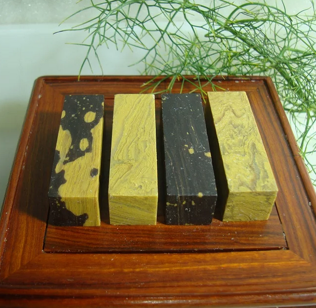 寿山石青田木纹石料练习章书画印章文房四宝金石篆刻1.5*1.5*5CM