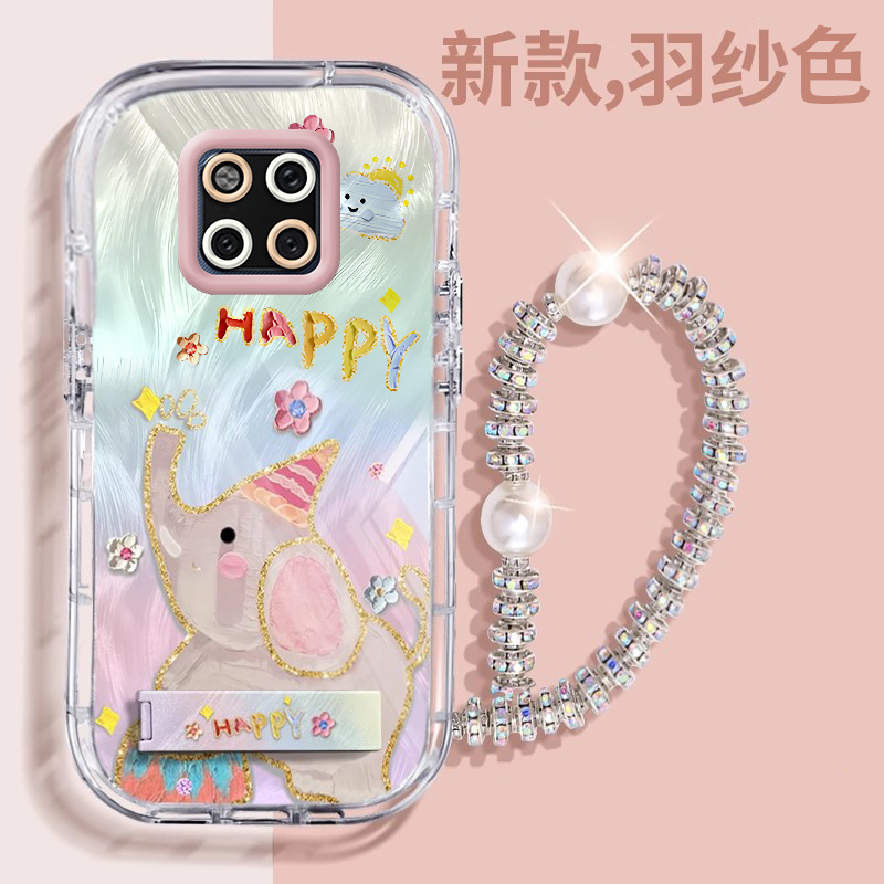 Zhao Lusi's Same Model Huawei Mate20Pro Case Transparent Lya-Al00 Full-Cover Anti-Drop Cute Case Shell