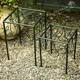 Wrought iron square bench set for gardening garden balcony hierarchical ladder flower stand outdoor potted plant receptacle set of 2