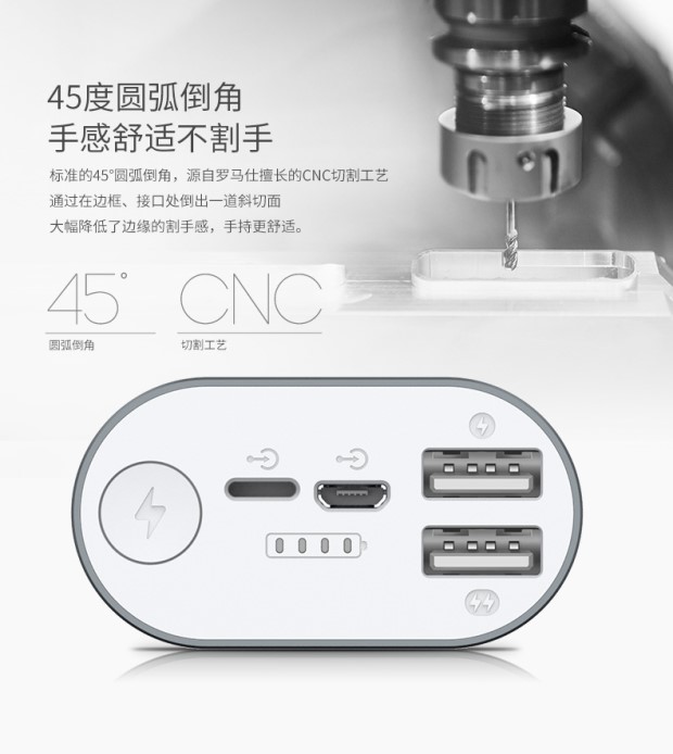 ROMOSS Luoma Shi ACE kim loại 10000mAh điện thoại di động tablet sạc phổ điện Po - Ngân hàng điện thoại di động sạc dự phòng 12v