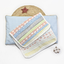 Baby summer pillow removable washable childrens kindergarten breathable six-layer cotton gauze pillow towel baby buckwheat shell pillow