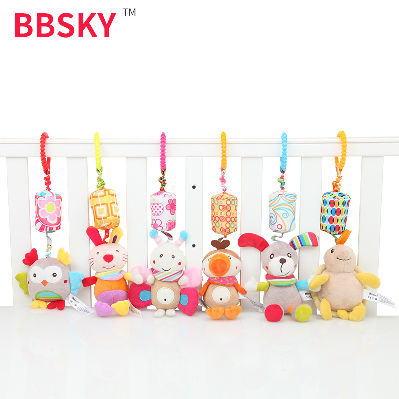 Baby Wind Bell Baby Stroller Pendant Rabbit Bee Small Bird Owl Owl Dog Hanging Accessories Car Pendant Bedside Music Bell Toy