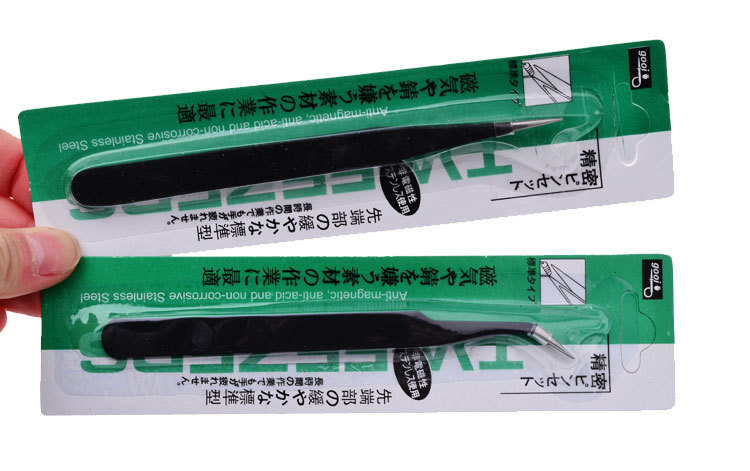 Dụng cụ làm móng tay nhíp thẳng bằng thép không gỉ Móng tay dán rhinestone trang sức dán chống tĩnh điện / nhíp vẽ cọ bản
